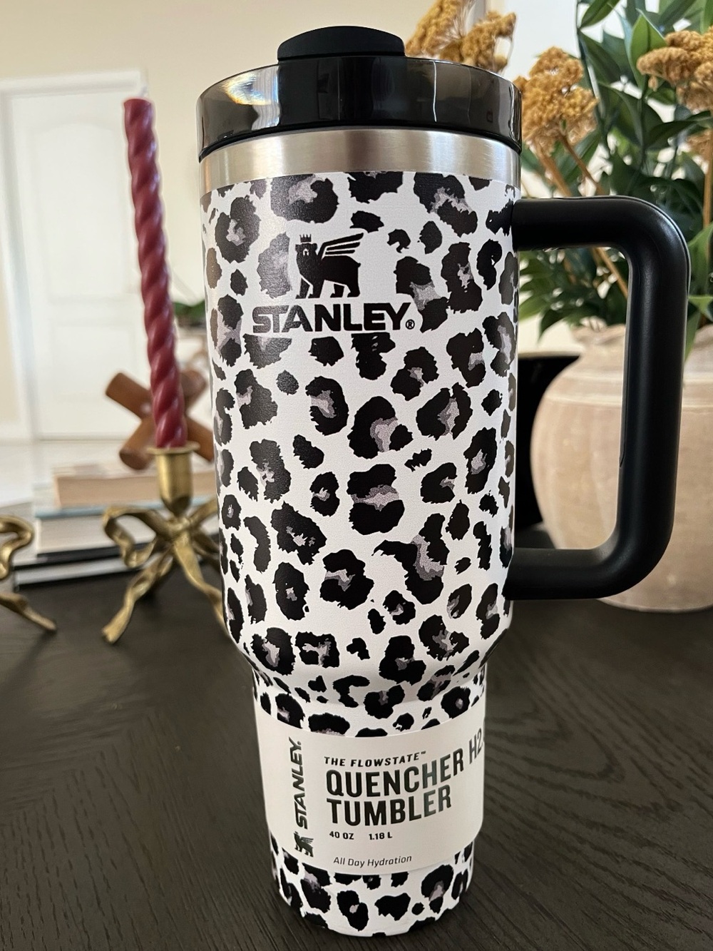 Stanley Flowstate Quencher H2.0 Tumbler Leopard print 40 oz